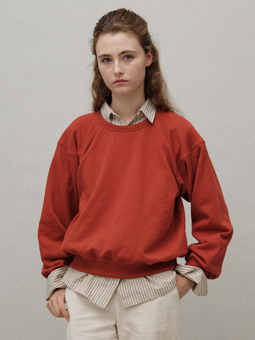 Nothing Written Cotton crewneck sweatshirt (Vintage brick)