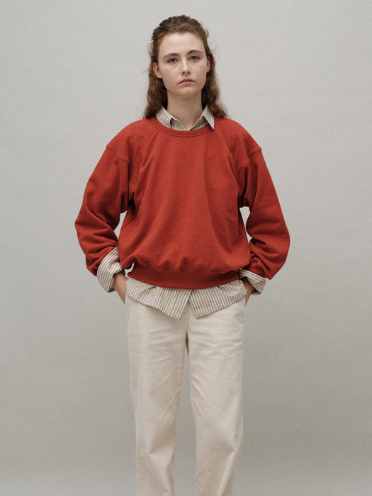 Nothing Written Cotton crewneck sweatshirt (Vintage brick)