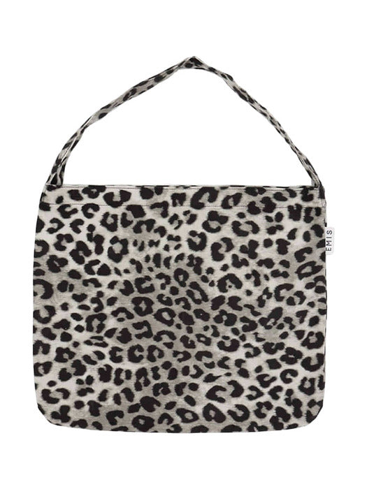 Emis New Leopard Corduroy Eco Bag-Gray