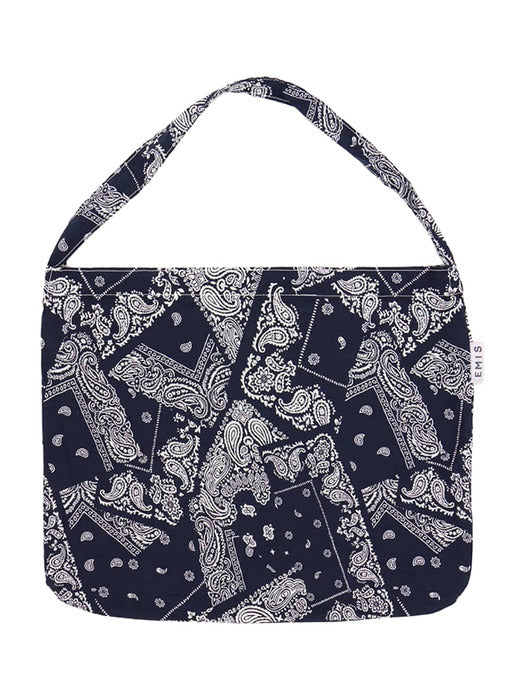 [emis] PAISLEY ECO BAG-NAVY