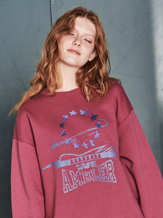 [ambler] We Ambler Sweatshirt AMM1218 (Purple)