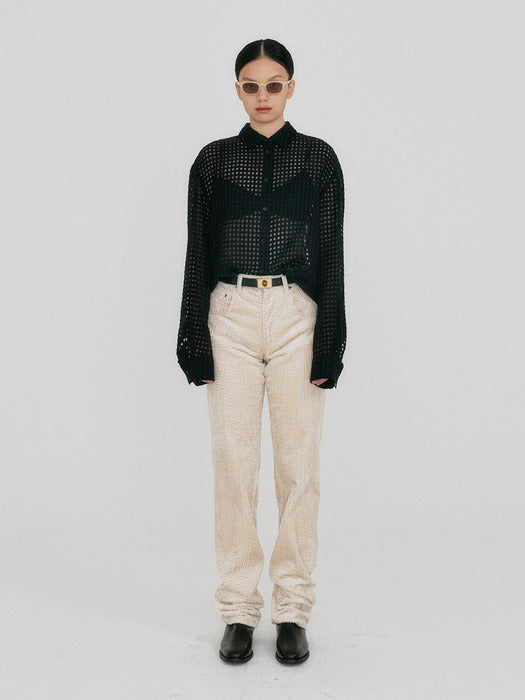 Eenk Zeria Classic Straight Pants - Ivory