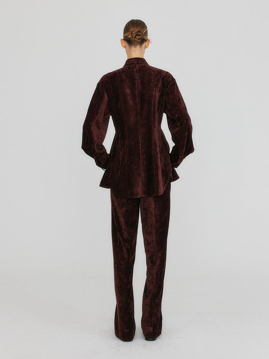 [EENK] Znel Straight Pants - Burgundy
