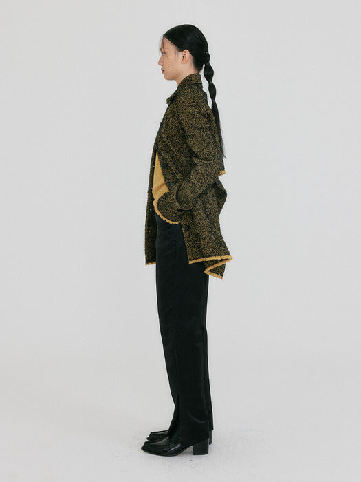 Eenk Zilvin Shirt Jacket - Beige/Black