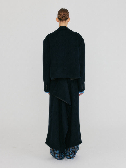 Eenk Zizz Transformative Long Coat - Navy