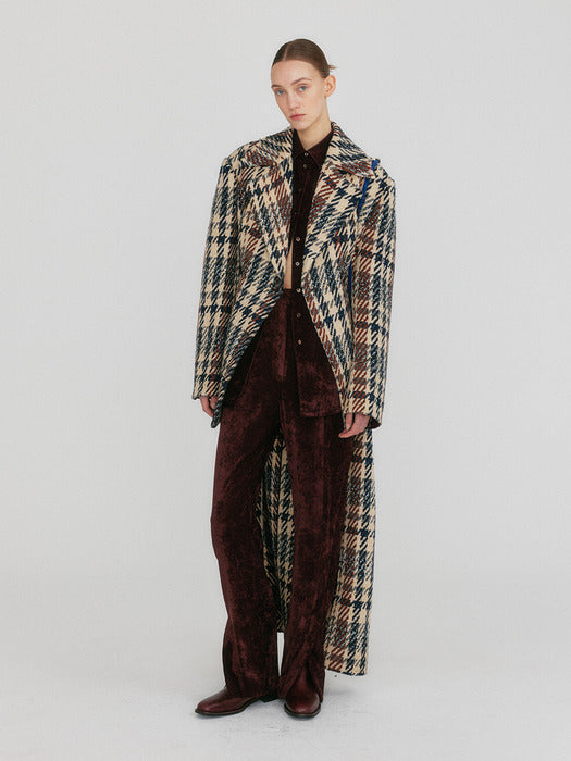 Eenk Zuiq Hand-made Tail Coat - Beige/Black