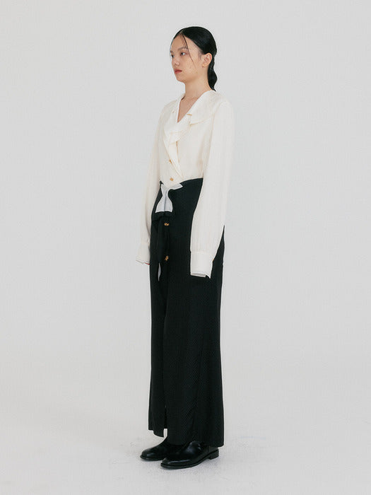 Eenk Zazze Front Slit Straight Skirt - Black