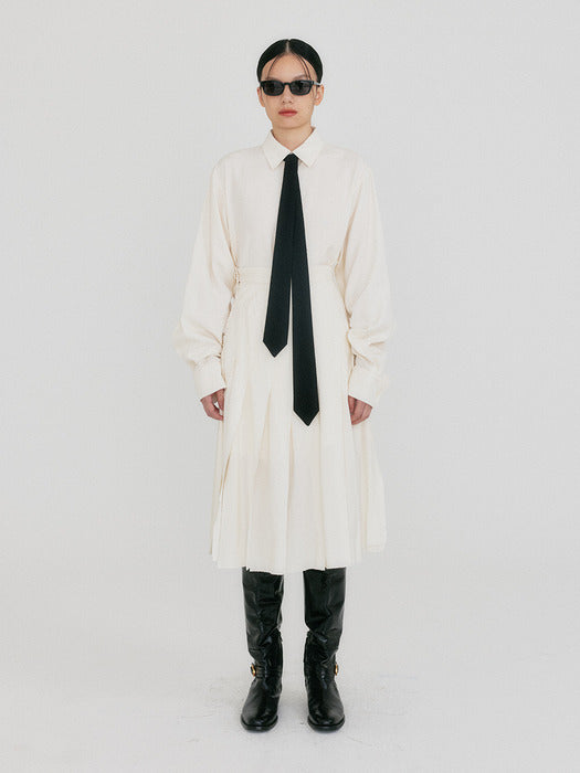 Eenk Zlaiin Pleated Skirt - Ivory