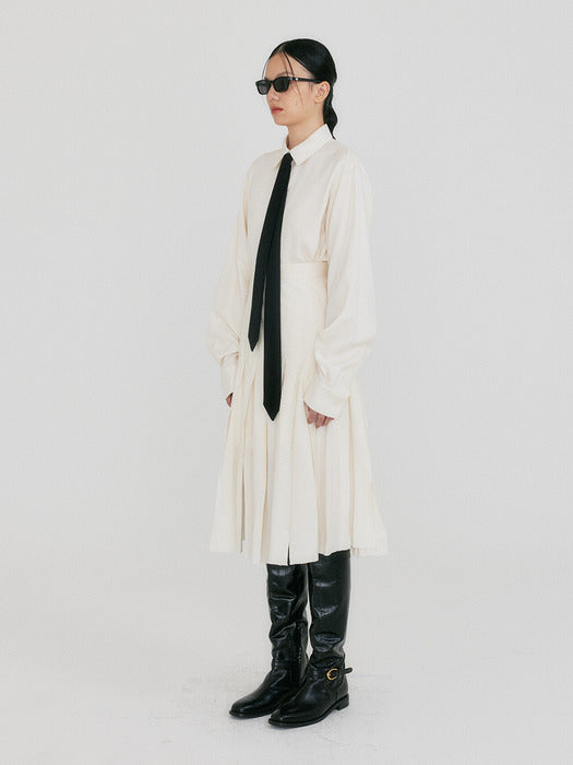 Eenk Zlaiin Pleated Skirt - Ivory