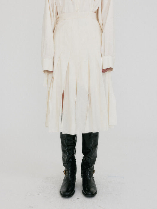 Eenk Zlaiin Pleated Skirt - Ivory