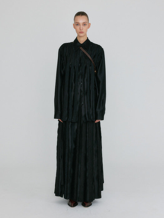 Eenk Zlaire Pleated Shirts - Black