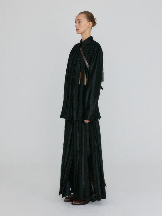 Eenk Zlaire Pleated Shirts - Black