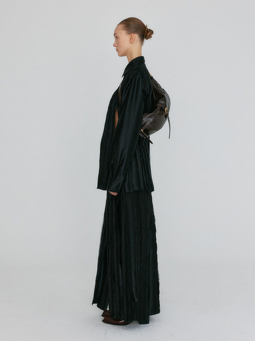 Eenk Zlaire Pleated Shirts - Black
