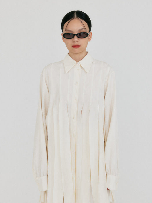 Eenk Zlaire Pleated Shirts - Ivory