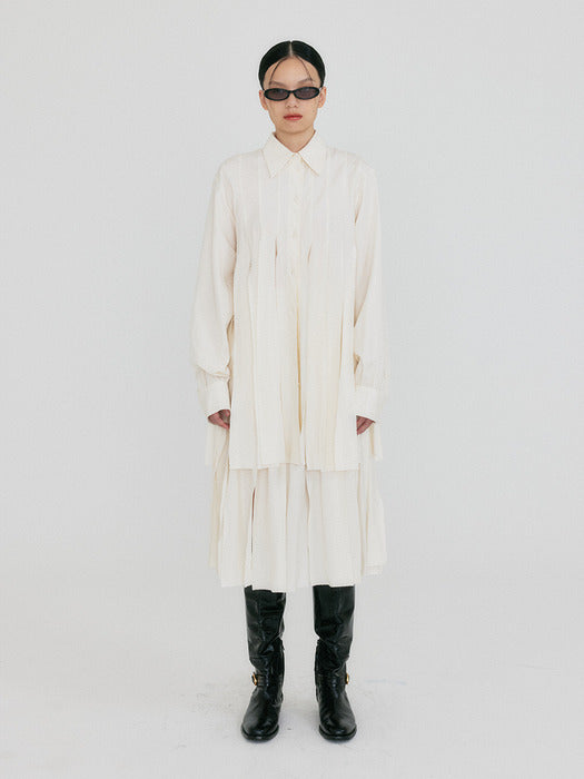 Eenk Zlaire Pleated Shirts - Ivory