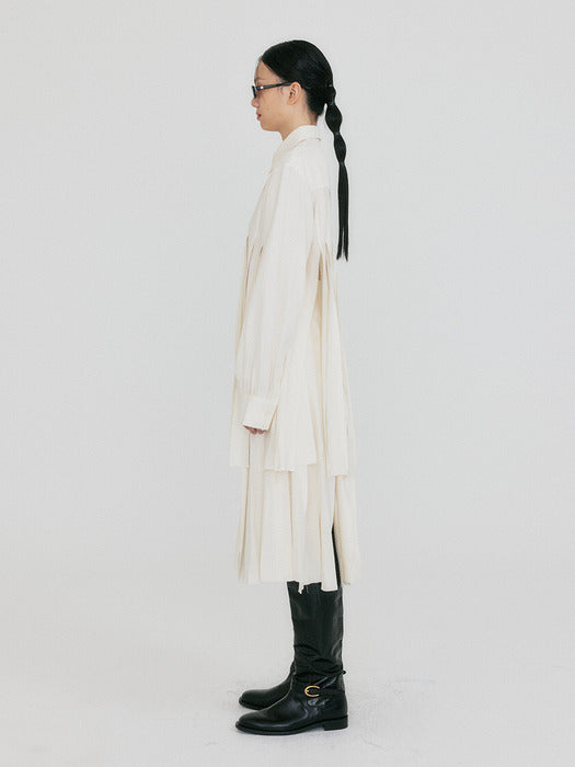 Eenk Zlaire Pleated Shirts - Ivory
