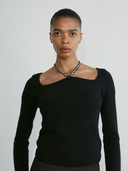 Recto RC Signature Beads Detail Knit Top