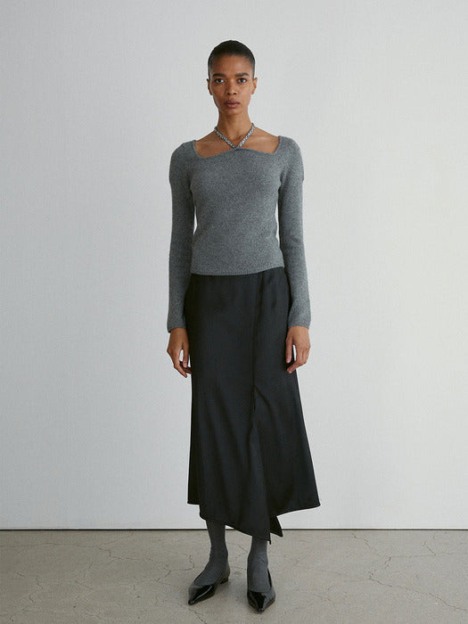 [recto] RC SIGNATURE BEADS DETAIL KNIT TOP (2COLORS)