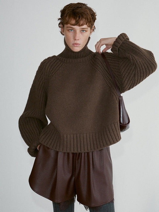 [recto] Compact Turtle Neck Knit Top (2Colors)