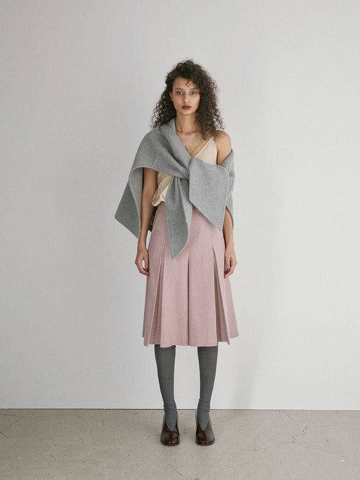 [recto] Exclusive MELAN Wool Box-Pleat Culottes (2 Colors)