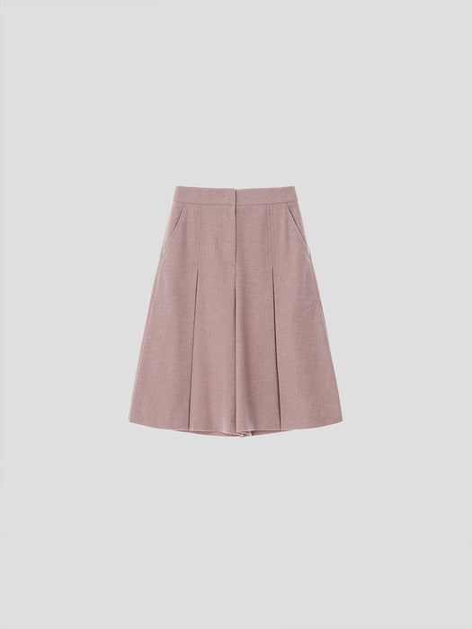 [recto] Exclusive MELAN Wool Box-Pleat Culottes (2 Colors)