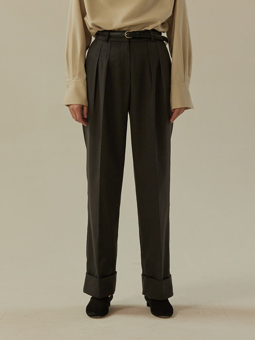Mango Maniplease Tuck Wide Slacks
