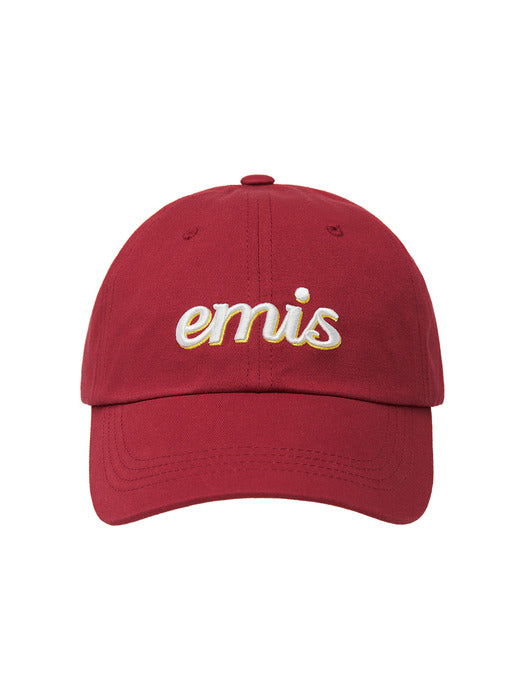 [emis] LAYERED LOGO BALL CAP-RED