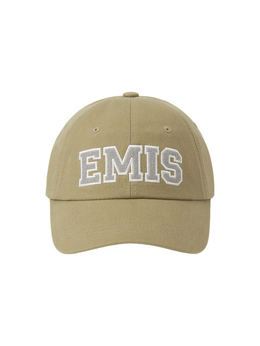 Emis Twill Capital Logo Ball Cap-Beige