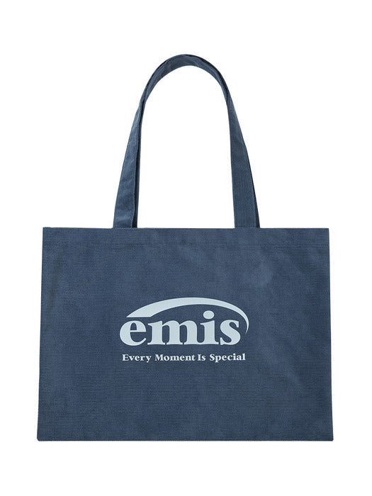 [emis] CORDUROY ECO BAG-BLUE