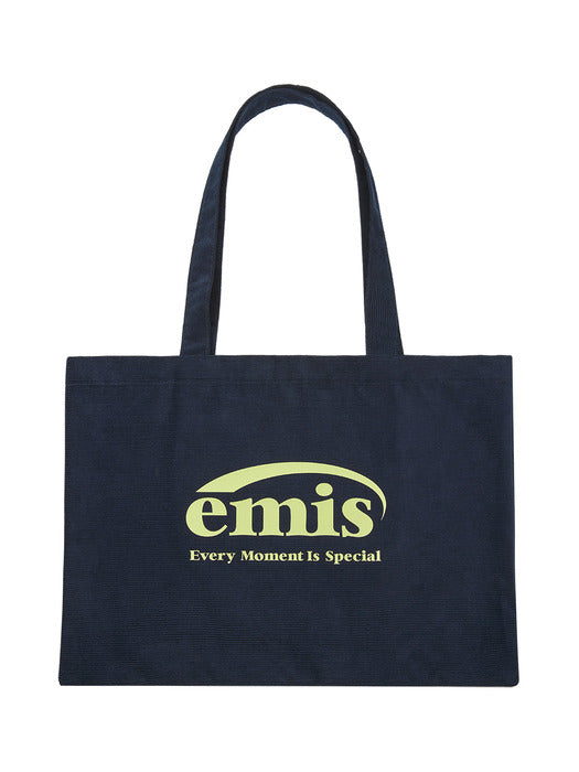 [emis] CORDUROY ECO BAG-NAVY