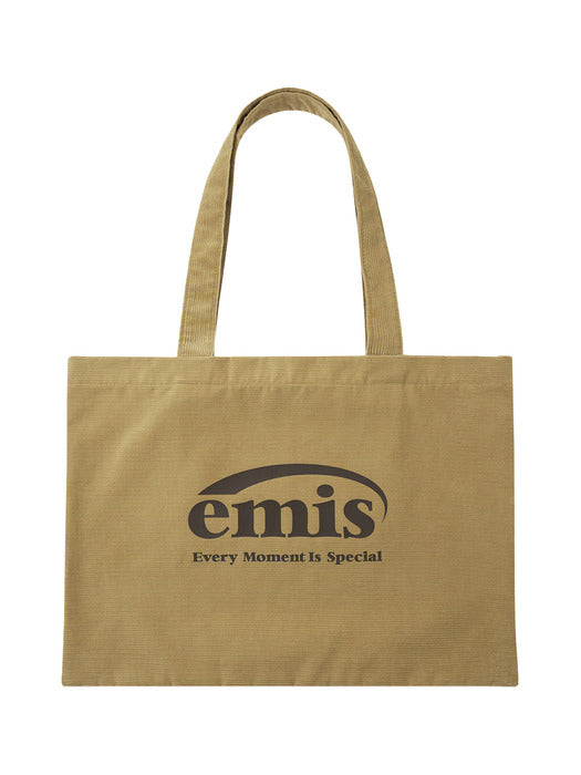 [emis] CORDUROY ECO BAG-CAMEL