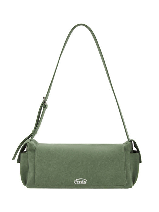 [emis] SUEDE SHOULDER BAG-GREEN