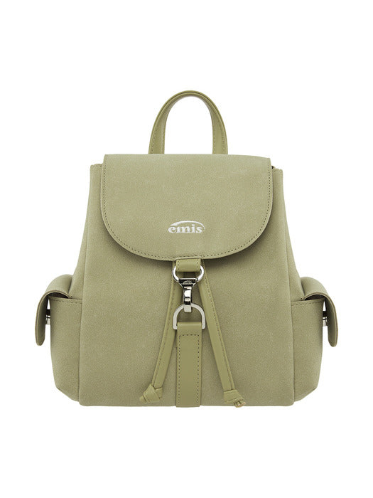Emis Suede Backpack-Beige