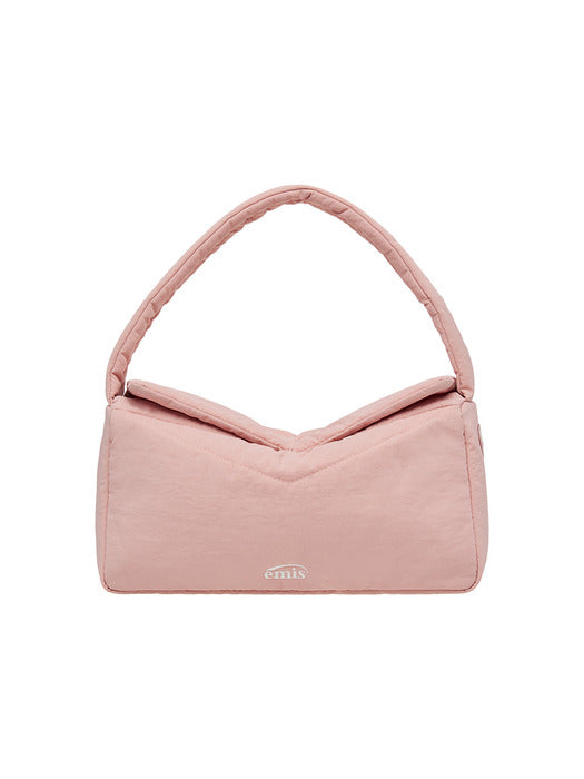 [emis] NYLON PADDED SHOULDER BAG-PINK
