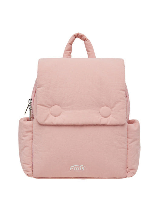 [emis] NYLON PADDED BACKPACK-PINK