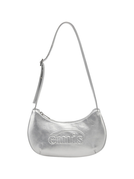 [emis] EMBOSSED MINI BAG-SILVER