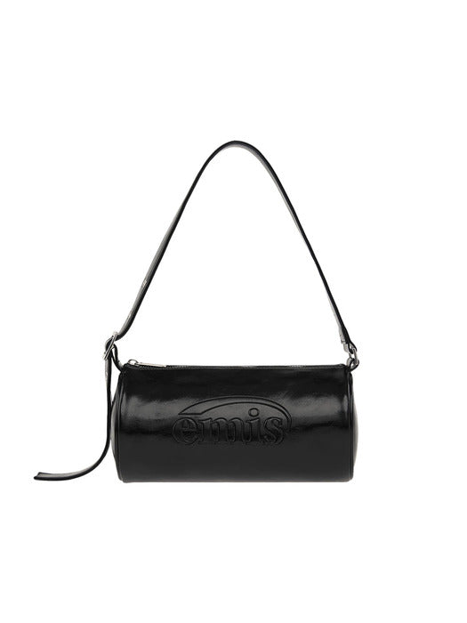 Emis Embossed Barrel Bag-Black