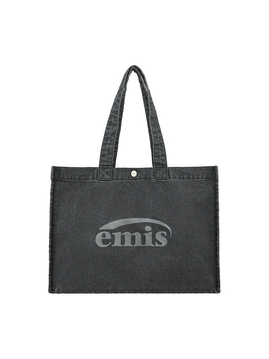 [emis] DENIM BIG SHOPPER BAG-DARK DENIM