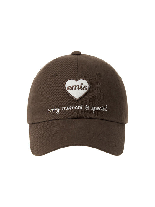 Emis Heart Wappen Ball Cap-Brown