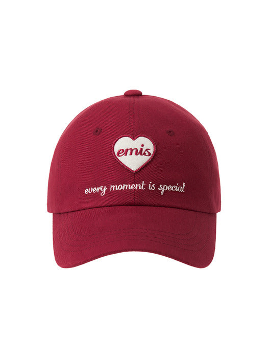 Emis Heart Wappen Ball Cap-Red