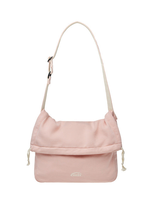 [emis] JERSEY FOLDING CROSSBODY BAG-PINK