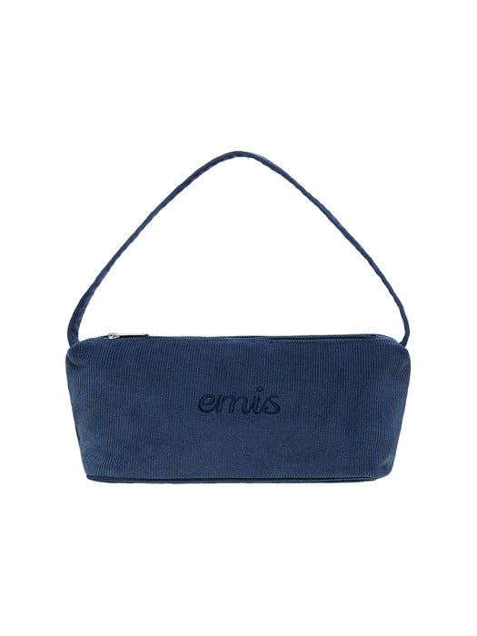 [emis] CORDUROY DAILY LONG HOBO BAG-NAVY