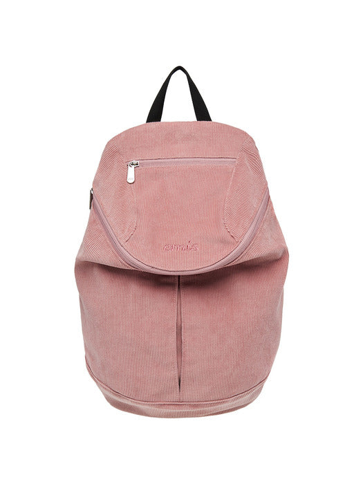 [emis] CORDUROY ZIP AROUND BACKPACK-PINK