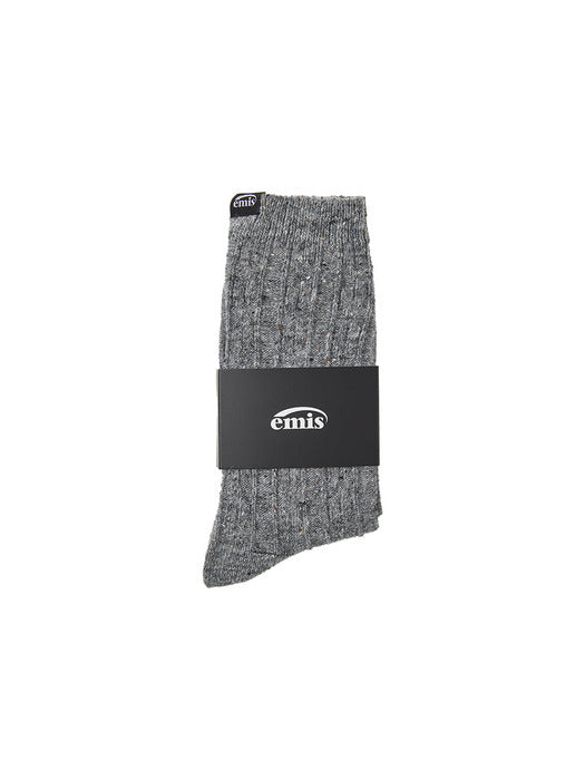 [emis] (WOMENS) NEP CABLE SOCKS-GRAY