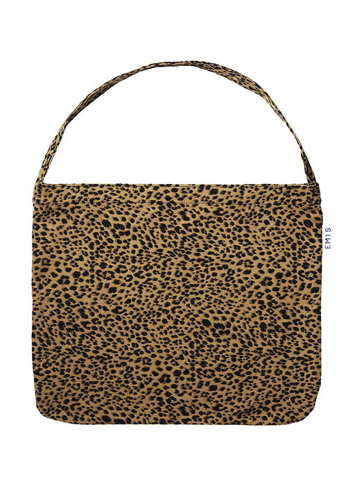 [emis] 22Y LEOPARD CORDUROY ECO BAG-BROWN