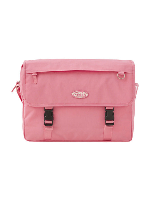 Emis Nylon Messenger Bag-Pink