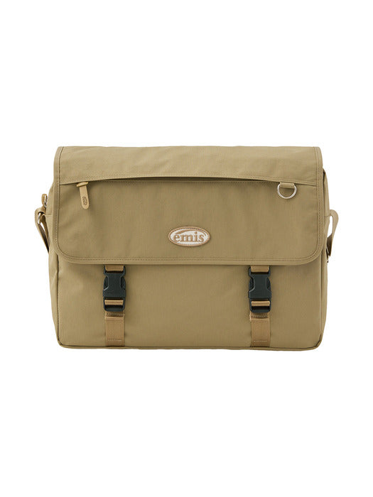 [emis] NYLON MESSENGER BAG-BEIGE