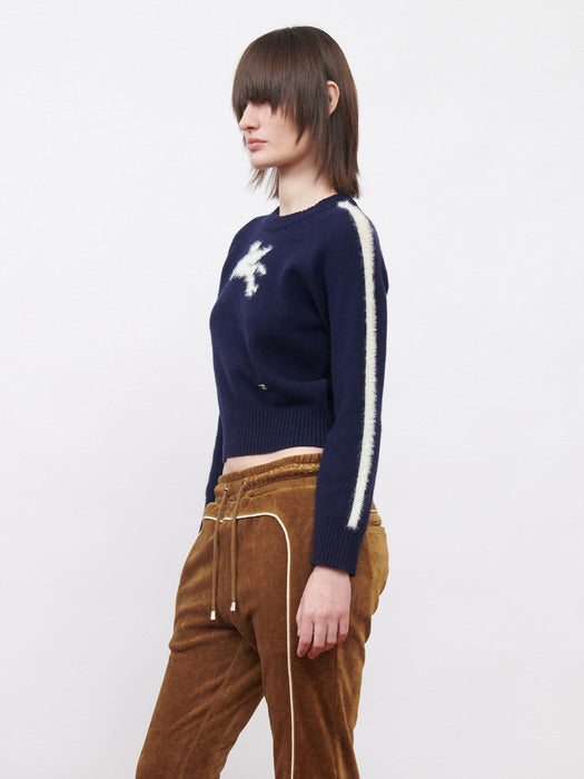 Kijun Pegasus Knit Pullover Navy