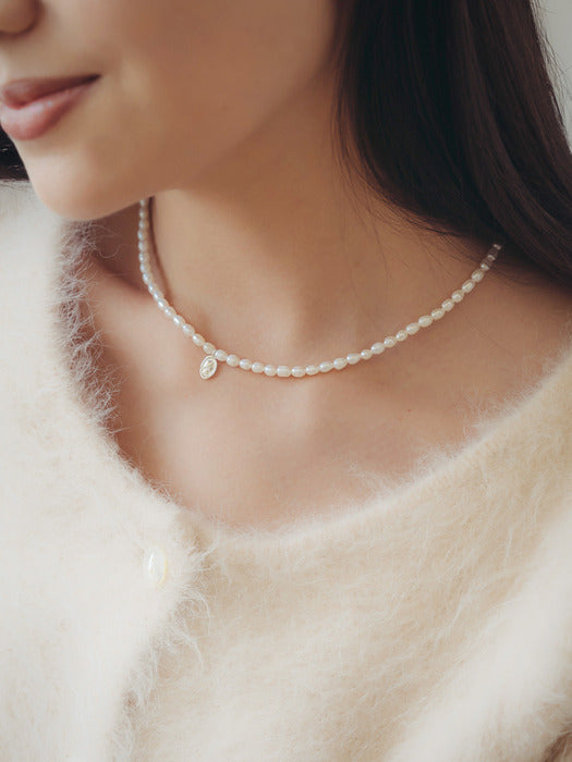 [TILLIDIE] SW4067 Romantic pearl necklace_Silver