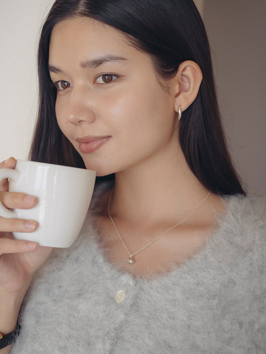 [TILLIDIE] SW4066 Long drop necklace_Silver